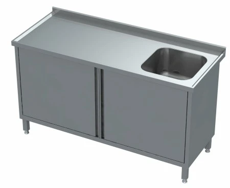 Stół ze Zlewem Szafka z Drzwiami Otwieranymi 1500x600x850(h) mm