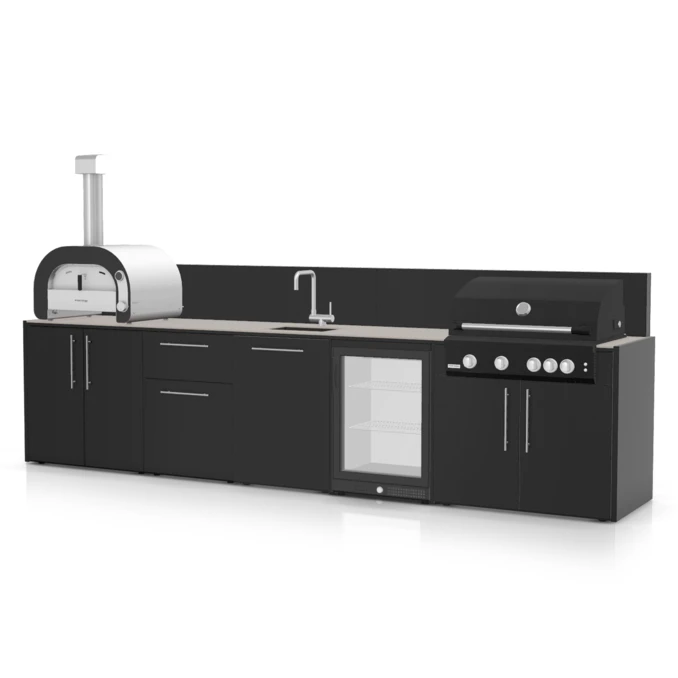 ZESTAW FONTANA | Kuchnia ogrodowa | Optima | Neolit Pietra di Luna | Inox | ELYSIA
