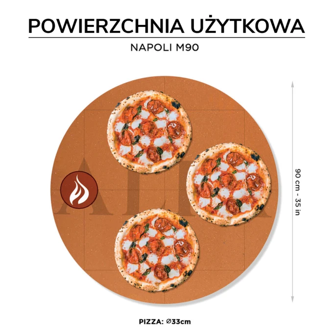 Piec do pizzy gazowy | NAPOLI M90 – 3 szt. Ø 33 cm | ALFA FORNI – STANDARD | WHITE
