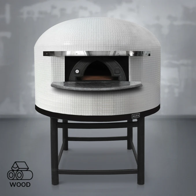 Piec do pizzy opalany drewnem | NAPOLI M120 – 5 szt. Ø 33 cm | ALFA FORNI – STANDARD | WHITE