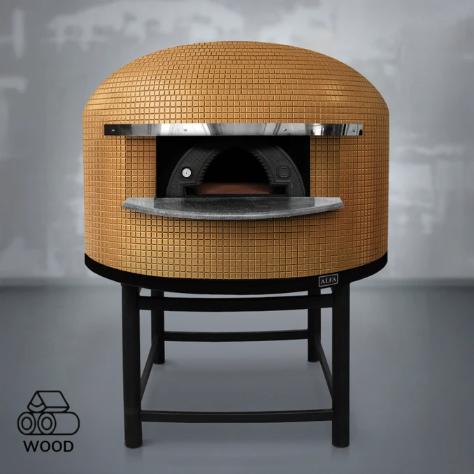 Piec do pizzy opalany drewnem | NAPOLI M120 – 5 szt. Ø 33 cm | ALFA FORNI – LUXURY | GOLD