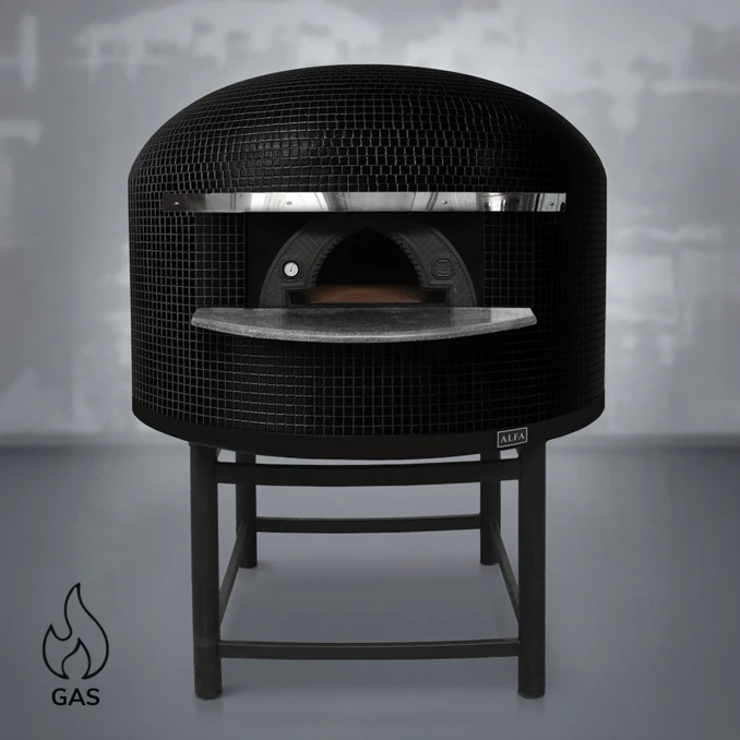 Piec do pizzy gazowy | NAPOLI M120 – 5 szt. Ø 33 cm | ALFA FORNI – PREMIUM | BLACK