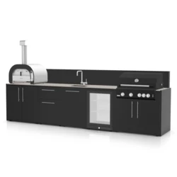 ZESTAW FONTANA | Kuchnia ogrodowa | Optima | Neolit Pietra di Luna | Inox | ELYSIA