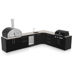 ZESTAW FONTANA | Kuchnia ogrodowa | Angolare | Neolit Pietra di Luna | Inox | ELYSIA