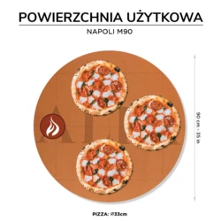 Piec do pizzy gazowy | NAPOLI M90 – 3 szt. Ø 33 cm | ALFA FORNI – STANDARD | WHITE